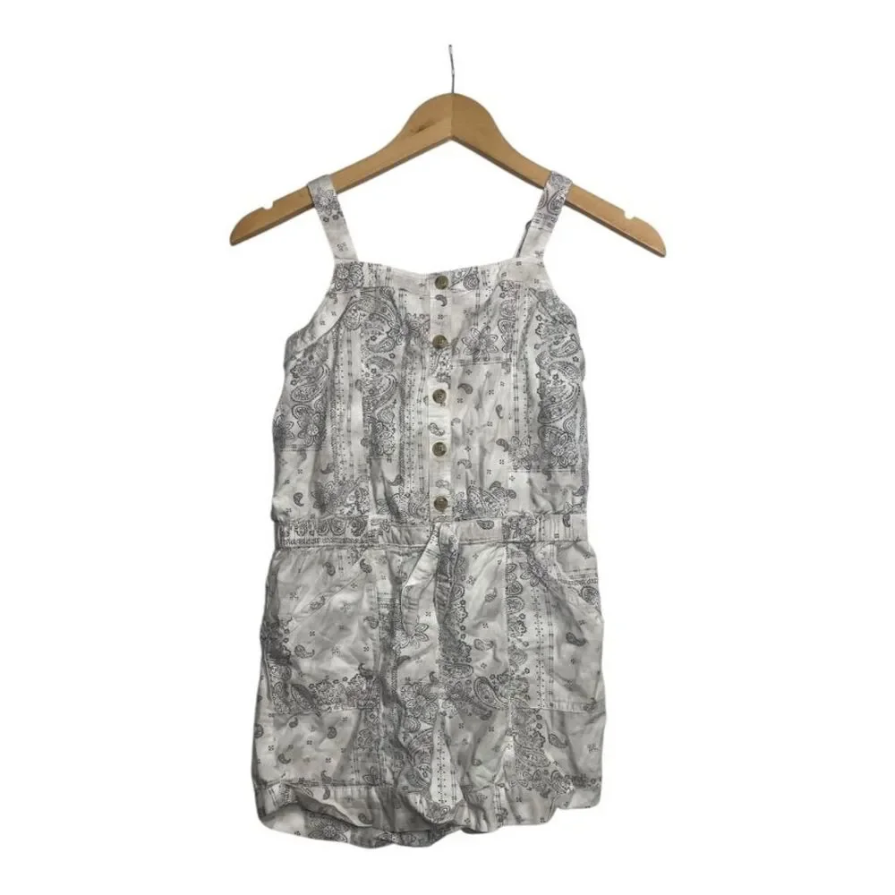 Abercrombie kids‎ Romper Paisley Print Size 11/12 White Gray